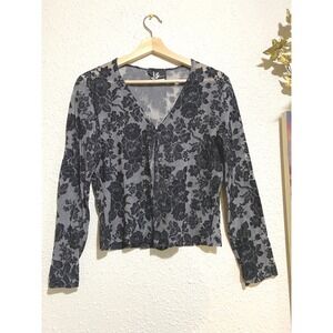 IZ California Vintage witchy fairy goth dark romance Cardigan mesh Y2k S grunge